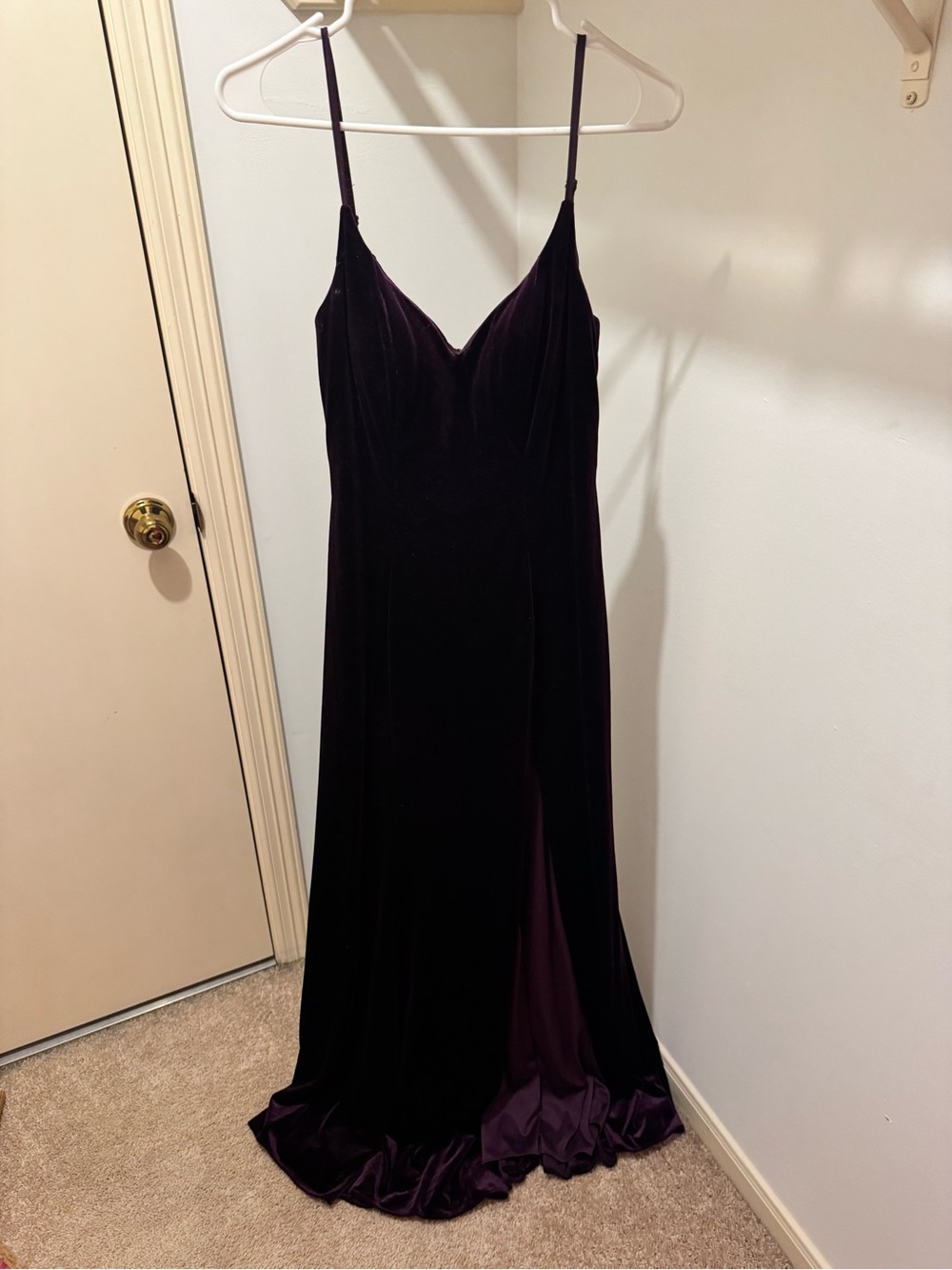 Azazie Velvet Plum Bridesmaid Dress